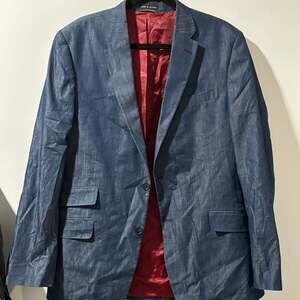 Tommy Hilfiger Men's Blue Hopsack Blazer Jacket Sport Coat 40R